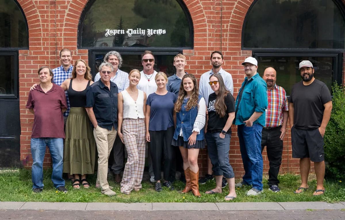 The Aspen Daily News team outside the newsroom at 315 E. Hyman Ave